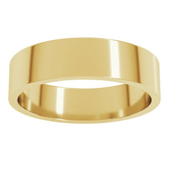 14K Yellow Gold 5 mm Flat Band Size 5.5