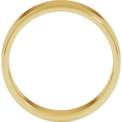 14K Yellow Gold 6 mm Stepped-Edge Flat Band Size 9.5