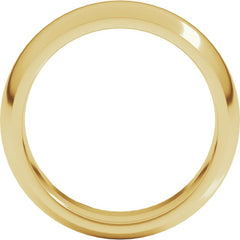 14K Yellow Gold 7 mm Comfort-Fit Half Round Band Size 6.5