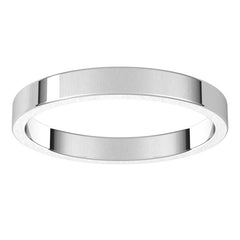 14K White Gold 2.5 mm Flat Band Size 5.5