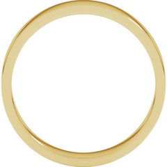18K Yellow Gold 4 mm Flat Band Size 7.5