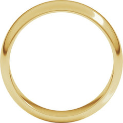 14K Yellow Gold 6 mm Half Round Band Size 13.5