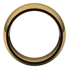 10K Yellow Gold 10 mm Comfort-Fit Half Round Band Size 5