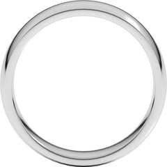 Platinum 6 mm Lightweight Comfort-Fit Half Round Band Size 12