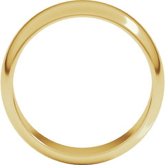 10K Yellow Gold 7 mm Half Round Band Size 9.5