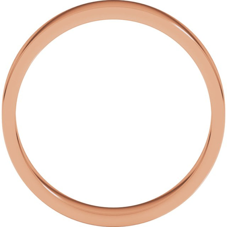 10K Rose Gold 4 mm Flat Band Size 6.5
