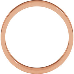 10K Rose Gold 4 mm Flat Band Size 6.5