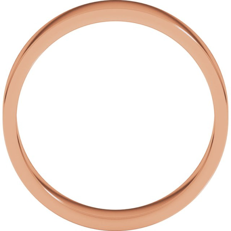 14K Rose Gold 5 mm Flat Band Size 6.5