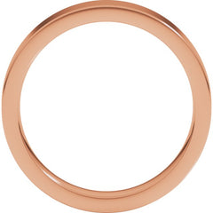 14K Rose Gold 4 mm Comfort-Fit Flat Band Size 11.5