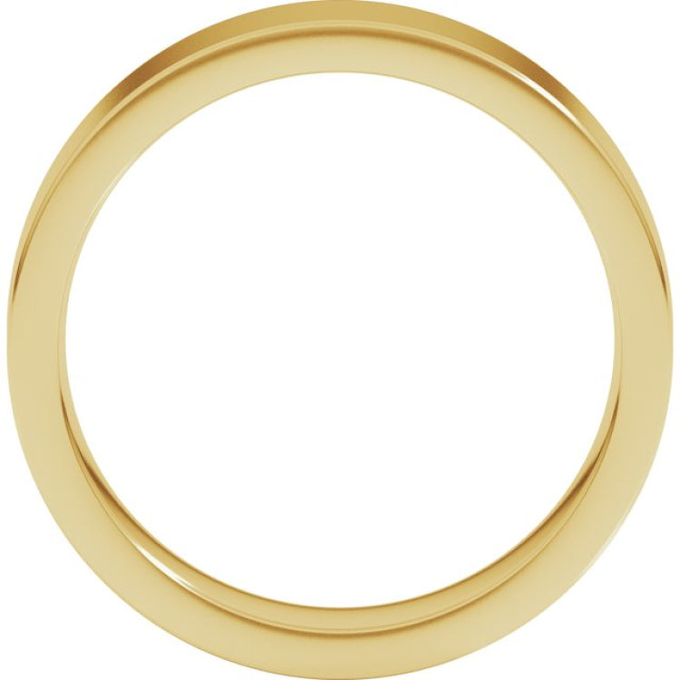 18K Yellow Gold 5 mm Comfort-Fit Flat Band Size 13.5