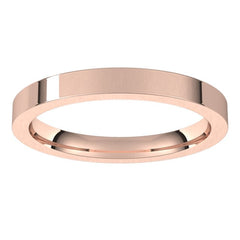 14K Rose Gold 2.5 mm Comfort-Fit Flat Band Size 4