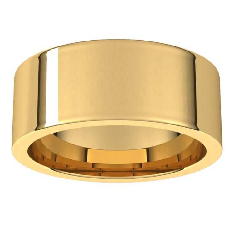 14K Yellow Gold 8 mm Comfort-Fit Flat Band Size 13.5