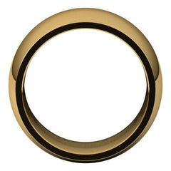 10K Yellow Gold 12 mm Comfort-Fit Half Round Band Size 5