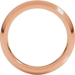 10K Rose Gold 4 mm Comfort-Fit Half Round Band Size 8