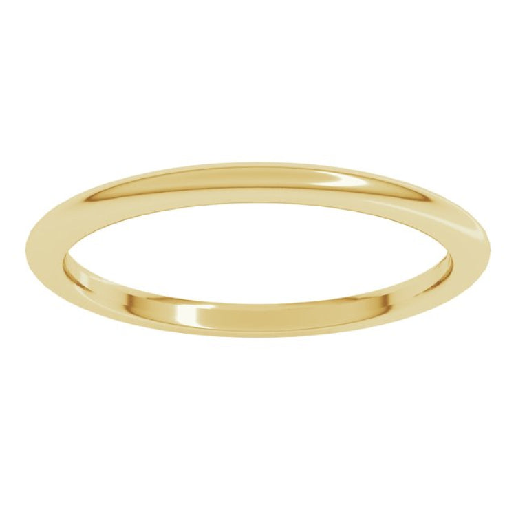 10K Yellow Gold 1.5 mm Comfort-Fit Half Round Band Size 9.5