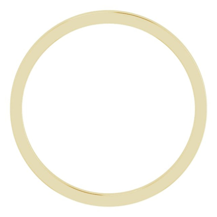 14K Yellow Gold 1.5 mm Flat Band Size 3.5