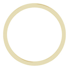 14K Yellow Gold 1.5 mm Flat Band Size 3.5