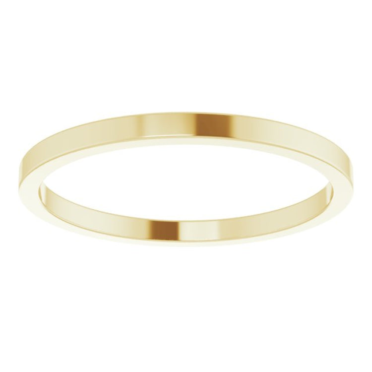 14K Yellow Gold 1.5 mm Flat Band Size 3.5