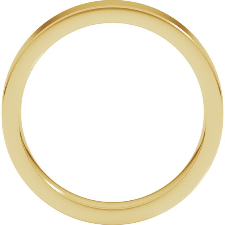 10K Yellow Gold 4 mm Comfort-Fit Flat Band Size 7.5