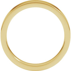 18K Yellow Gold 4 mm Comfort-Fit Flat Band Size 7