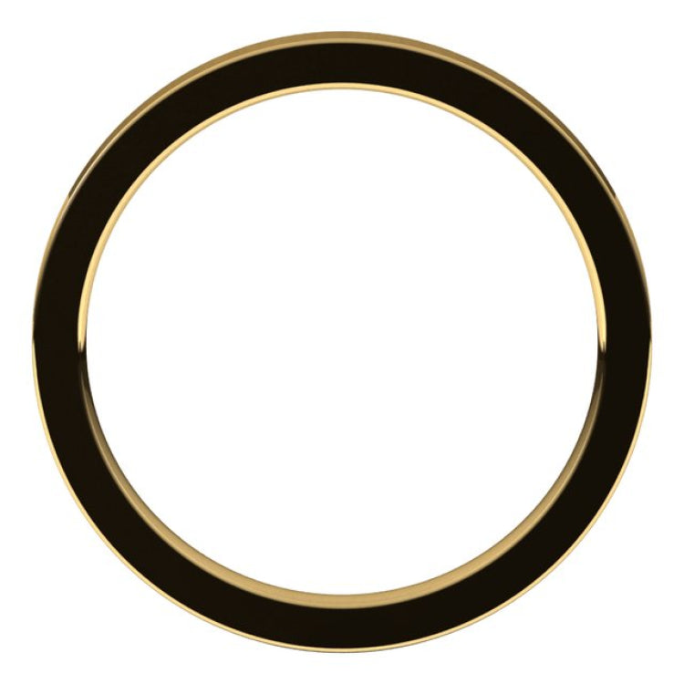 14K Yellow Gold 2 mm Comfort-Fit Flat Band Size 6