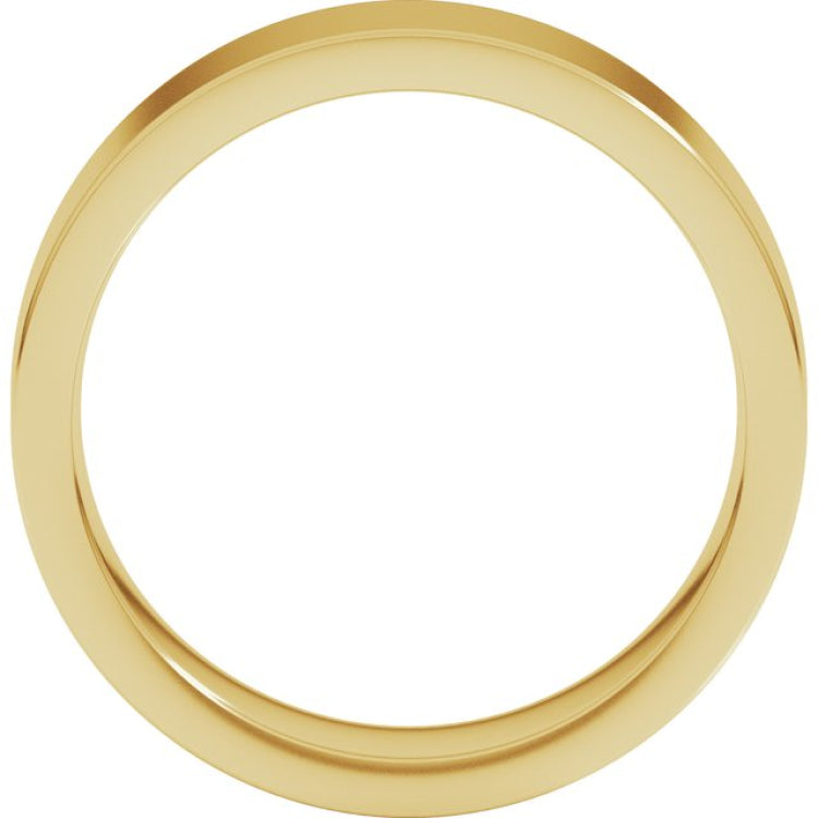 14K Yellow Gold 6 mm Comfort-Fit Flat Band Size 10.5