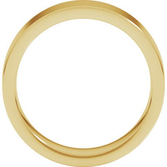 14K Yellow Gold 6 mm Comfort-Fit Flat Band Size 10.5
