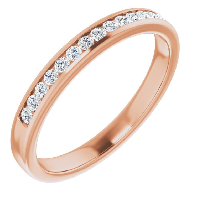 14K Rose Gold 1/3 CTW Natural Diamond Band