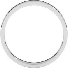 14K White Gold 3 mm Flat Band Size 6