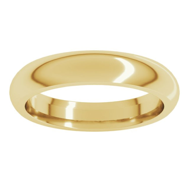 14K Yellow Gold 4 mm Comfort-Fit Half Round Band Size 5
