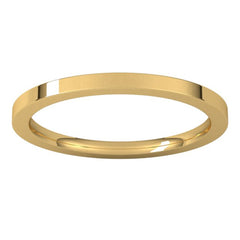 14K Yellow Gold 1.5 mm Comfort-Fit Flat Band Size 10
