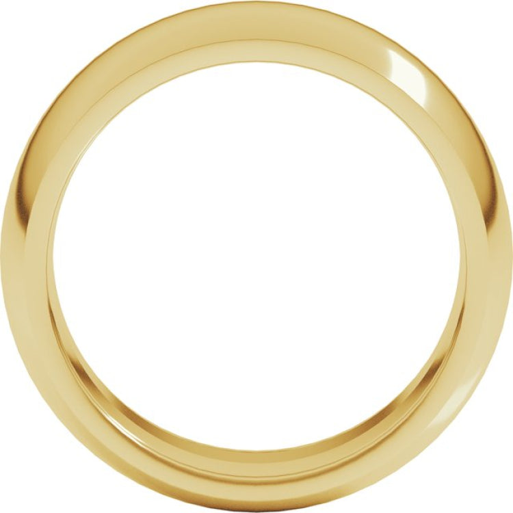14K Yellow Gold 8 mm Comfort-Fit Half Round Band Size 6