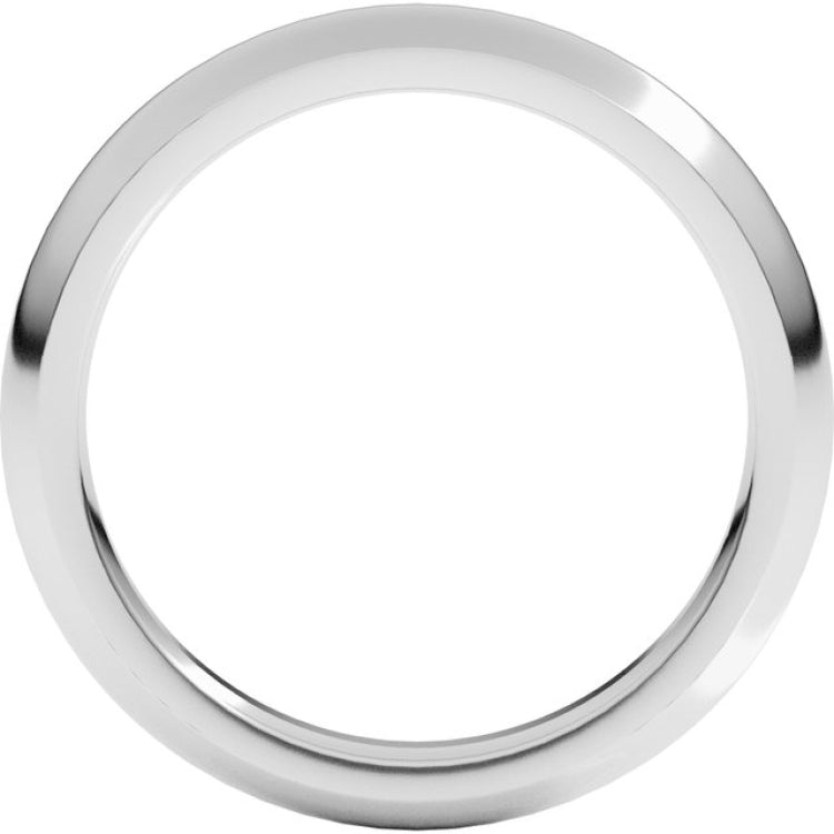 14K White Gold 3 mm Comfort-Fit Half Round Band Size 5