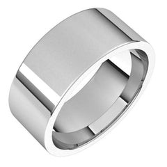Sterling Silver 8 mm Lightweight Comfort-Fit Flat Band Size 10