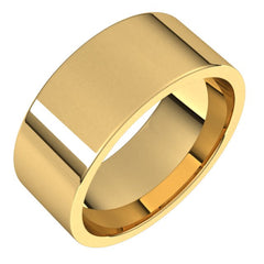 14K Yellow Gold 8 mm Lightweight Comfort-Fit Flat Band Size 11