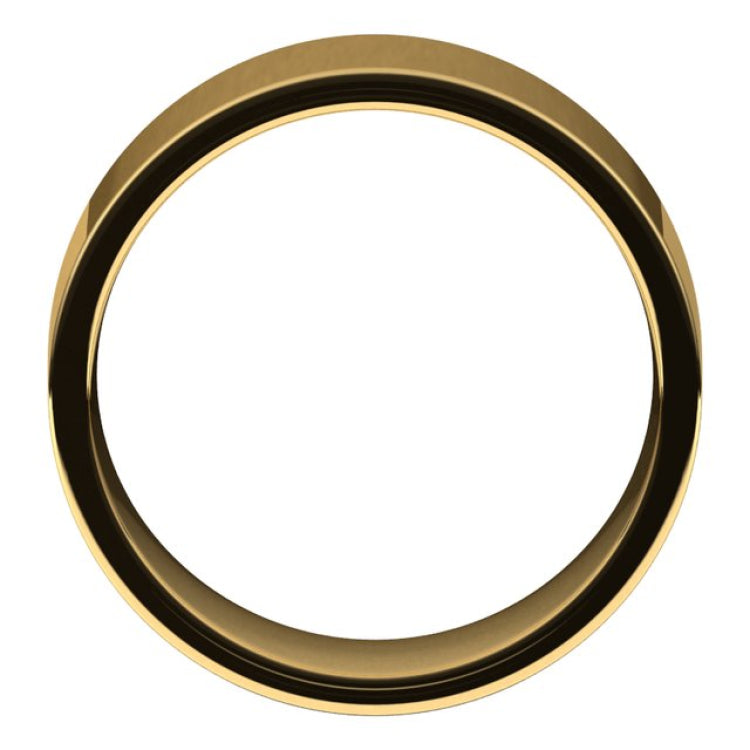 14K Yellow Gold 8 mm Lightweight Comfort-Fit Flat Band Size 5