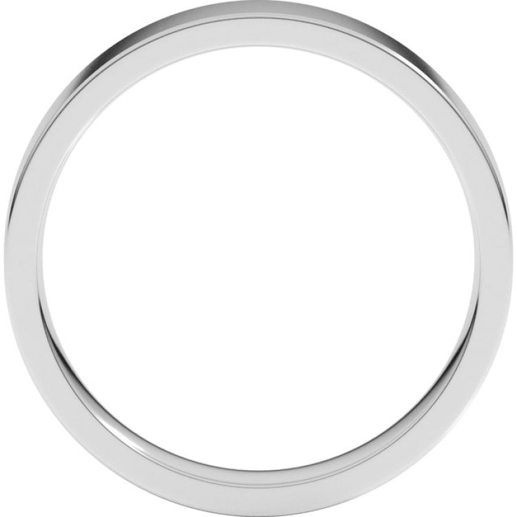 Platinum 4 mm Lightweight Comfort-Fit Flat Band Size 7.5