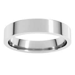 Platinum 4 mm Lightweight Comfort-Fit Flat Band Size 7.5