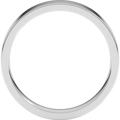 14K White Gold 4 mm Lightweight Comfort-Fit Flat Band Size 7