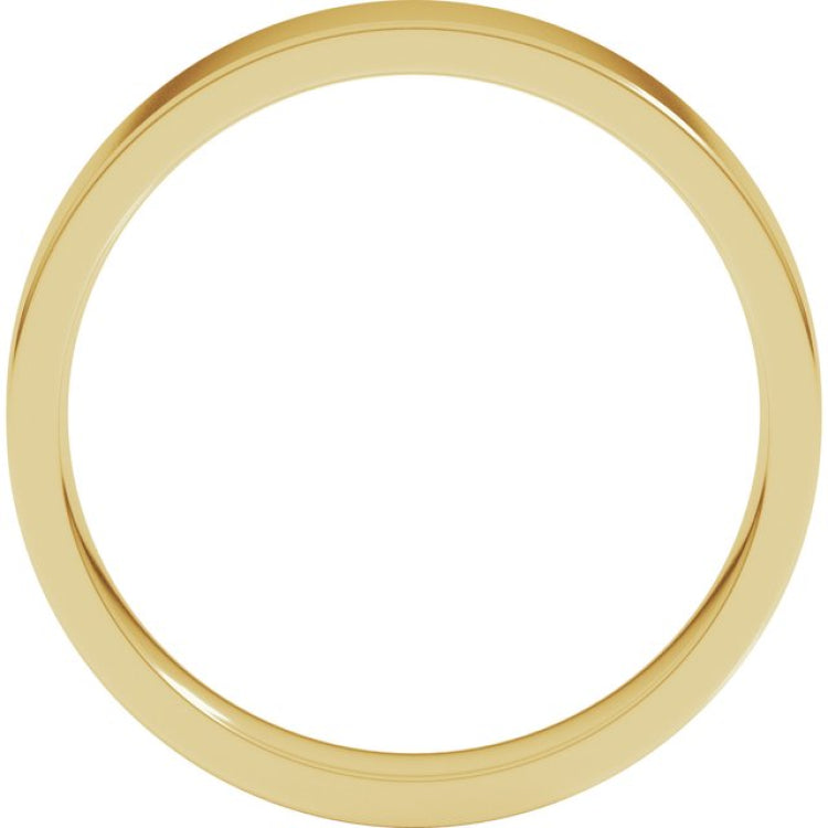 10K Yellow Gold 4 mm Lightweight Comfort-Fit Flat Band Size 8