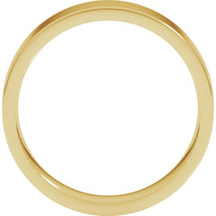 10K Yellow Gold 5 mm Lightweight Comfort-Fit Flat Band Size 5