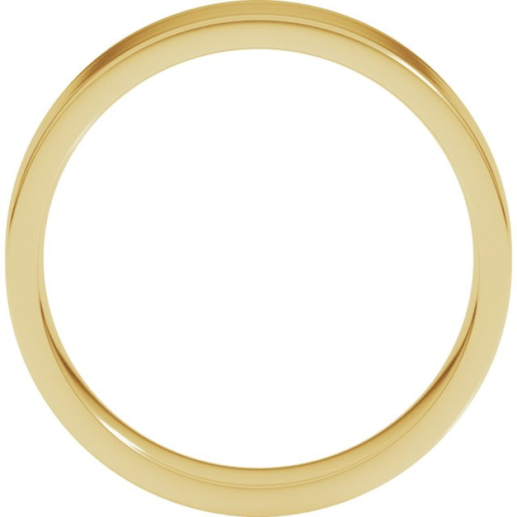 18K Yellow Gold 5 mm Lightweight Comfort-Fit Flat Band Size 8