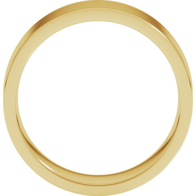 10K Yellow Gold 7 mm Lightweight Comfort-Fit Flat Band Size 16.5