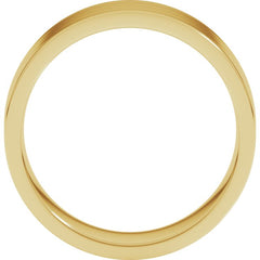 14K Yellow Gold 7 mm Lightweight Comfort-Fit Flat Band Size 8.5