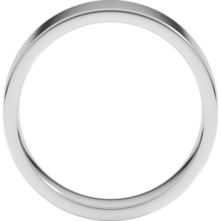 14K White Gold 6 mm Lightweight Comfort-Fit Flat Band Size 10