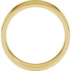 14K Yellow Gold 6 mm Lightweight Comfort-Fit Flat Band Size 5