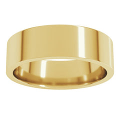 14K Yellow Gold 6 mm Lightweight Comfort-Fit Flat Band Size 7.5