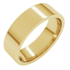10K Yellow Gold 6 mm Lightweight Comfort-Fit Flat Band Size 9.5