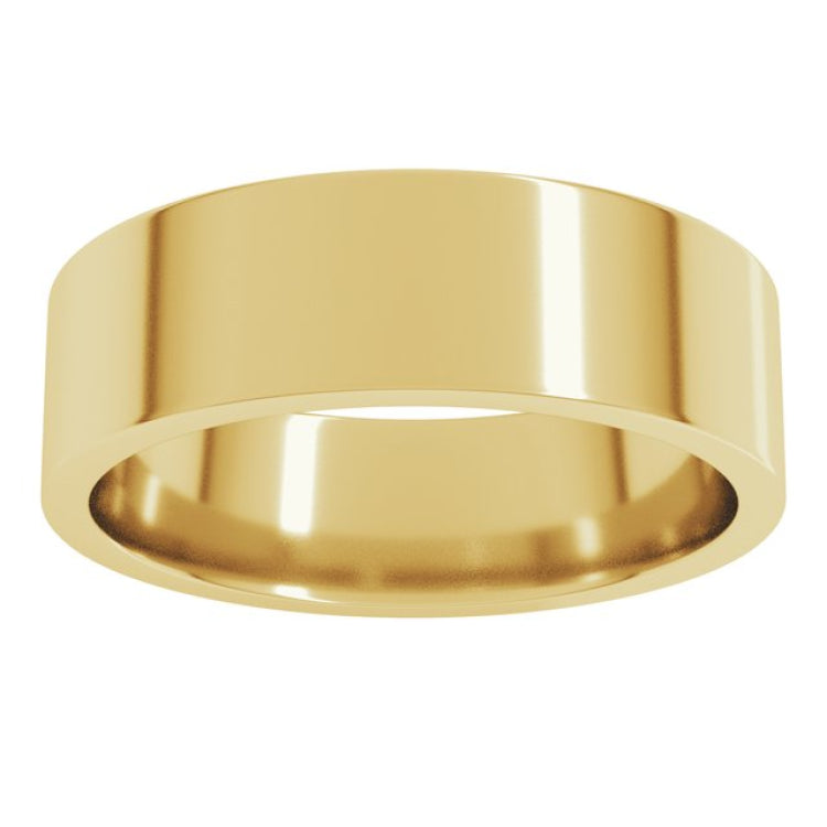 10K Yellow Gold 6 mm Lightweight Comfort-Fit Flat Band Size 9.5