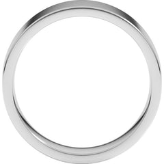 14K White Gold 6 mm Lightweight Comfort-Fit Flat Band Size 9.5
